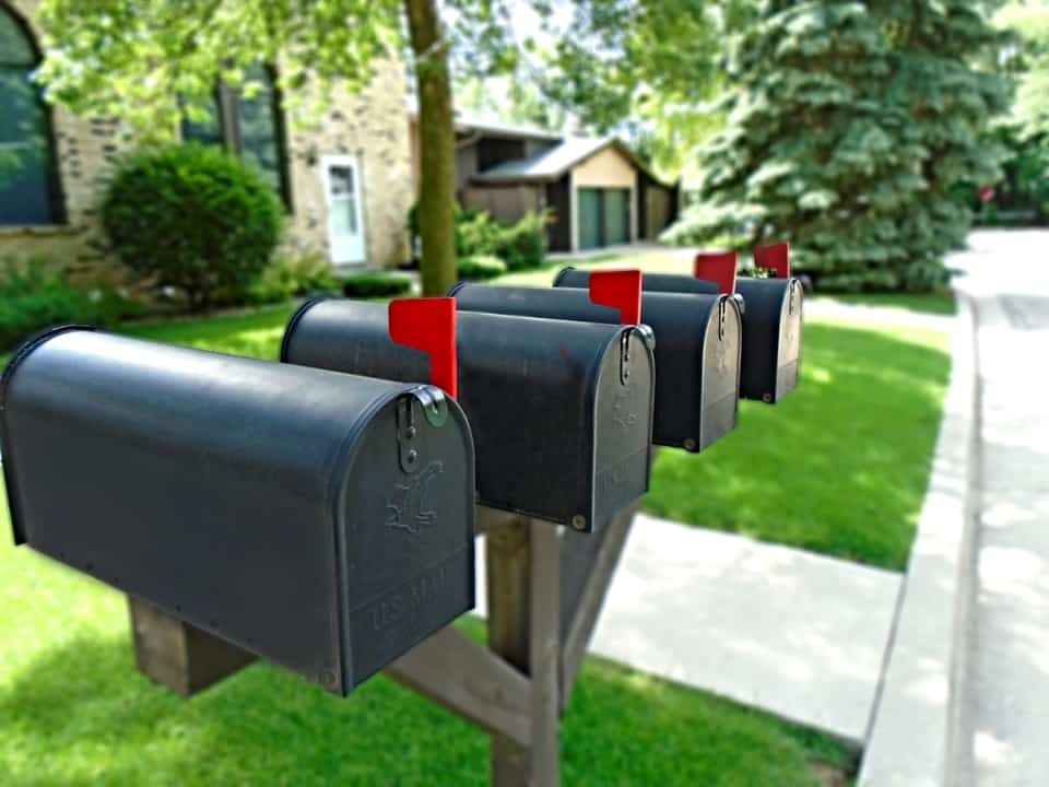 Colección De Buzones De Correos En Un Desarrollo De Vivienda